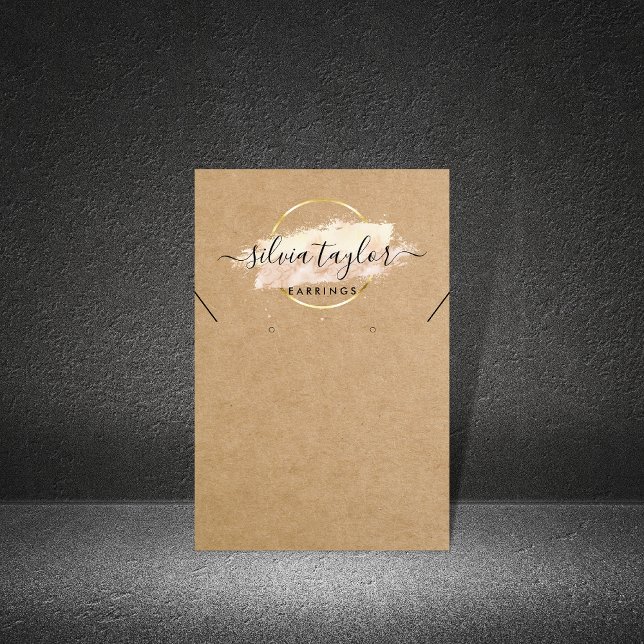 Cartão De Visita Placa de exibição Calliografia Earring Necklace (Criador carregado)