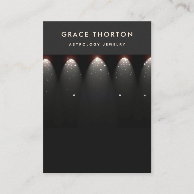 Cartão De Visita Placa de exibição de abertura formal preta (Frente)