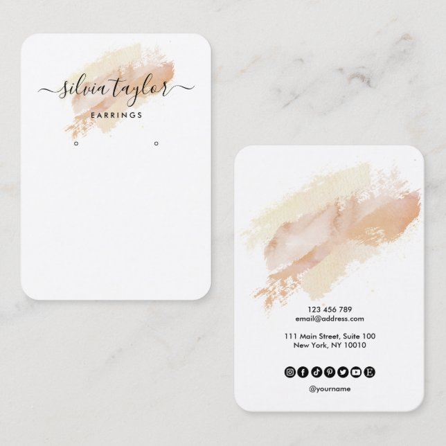 Cartão De Visita Placa de exibição de arte caligráfica, Enarrando (Frente/Verso)