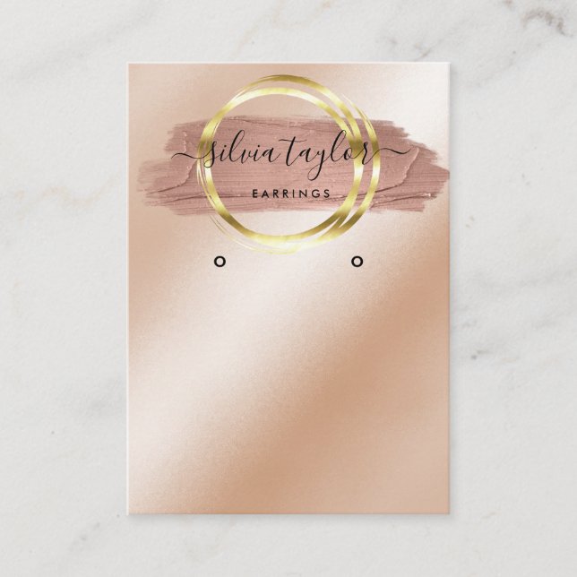 Cartão De Visita Placa de exibição de arte caligráfica moderna Earr (Frente)