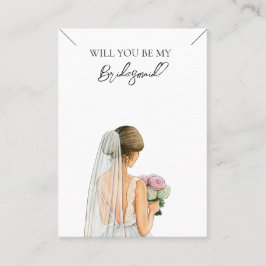 Cartão De Visita Placa de Exibição de Bridesmaid da Noite de Casame