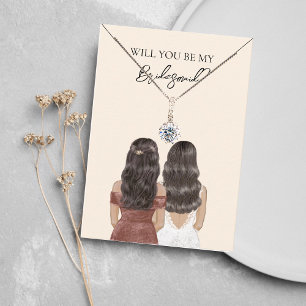 Cartão De Visita Placa de Exibição de Bridesmaid da Noite de Casame