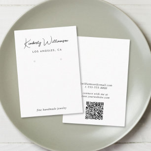 Cartão De Visita Placa de Exibição de Código QR de Leitura de Jewel