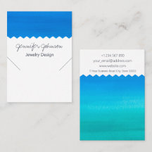 Placa de Exibição de Colar Azul com Cor de Água Pa