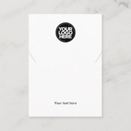 Cartão De Visita Placa de Exibição de Colar Branco do Logotipo da S