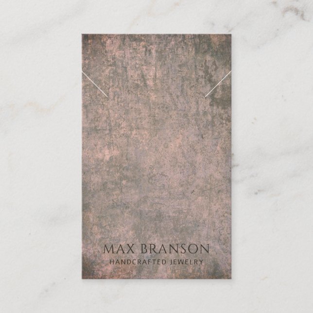 Cartão De Visita Placa de Exibição de Colar Moderna Coca Brown (Frente)