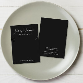 Cartão De Visita Placa de Exibição de Colar Preta de Colar de Scrip