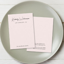 Cartão De Visita Placa de Exibição de Colar Rosa Colada com Colar d