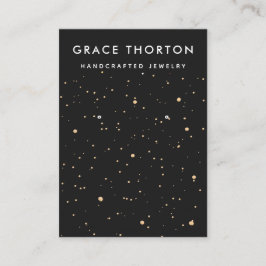 Cartão De Visita Placa de Exibição de Estrelas Douradas Zodiac Ouvi