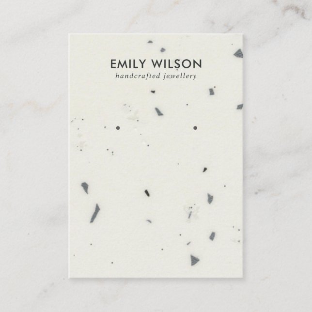 CARTÃO DE VISITA PLACA DE EXIBIÇÃO DE EXIBIÇÃO DE CINZAS BRANCAS CH (Frente)