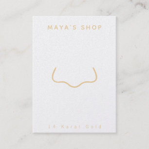 Cartão De Visita Placa de Exibição de Joias Nose Piercing