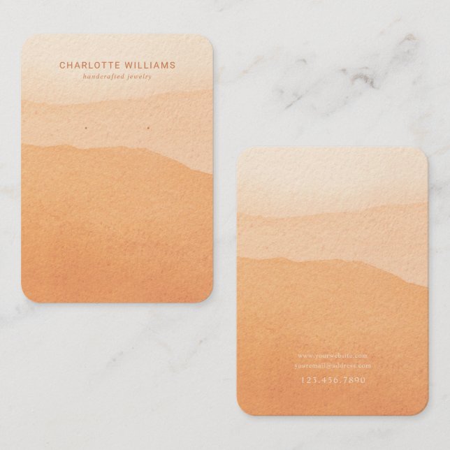 Cartão De Visita Placa de Exibição de Joias Terracotta (Frente/Verso)