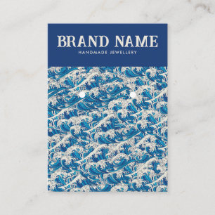 Cartão De Visita Placa de Exibição de Leituras Ondas Modernas Retro