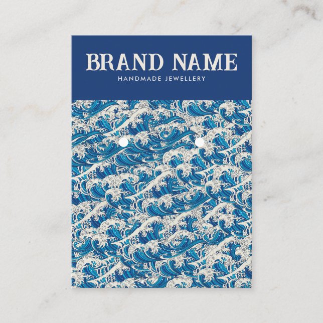 Cartão De Visita Placa de Exibição de Leituras Ondas Modernas Retro (Frente)