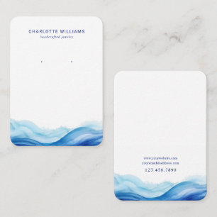 Cartão De Visita Placa de Exibição de Ondas do Oceano Azul