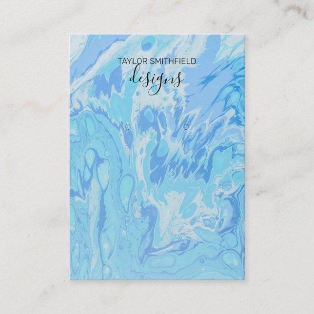 Cartão De Visita Placa de Exibição de Padrão de Pintura em Água (Frente)