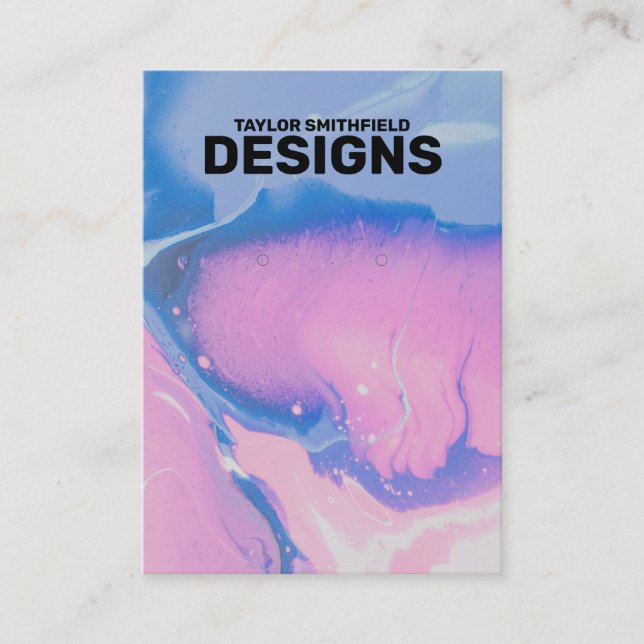 Cartão De Visita Placa de Exibição de Padrão de Pintura em Água (Frente)