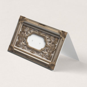 Cartão De Visita Placa de exibição de quadro de bronze personalizad