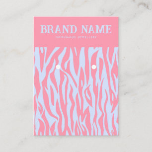 Cartão De Visita Placa de Exibição de Raios Modernos, Puros, Rosa