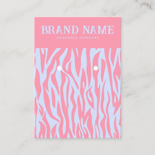 Cartão De Visita Placa de Exibição de Raios Modernos, Puros, Rosa (Frente)