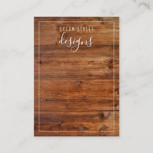 Cartão De Visita Placa de exibição de ressonância em madeira