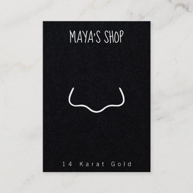 Cartão De Visita Placa de exibição de stud de joalharia (Frente)