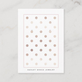 Cartão De Visita Placa de Exibição de Trendy Dourada Branca