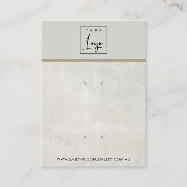 CARTÃO DE VISITA PLACA DE EXIBIÇÃO DO CLIP DE CABELO DE CINZA BRANC (Frente)