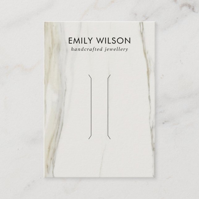 CARTÃO DE VISITA PLACA DE EXIBIÇÃO DO CLIP DO CABELO DO CALACATTA M (Frente)