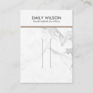 CARTÃO DE VISITA PLACA DE EXIBIÇÃO DO CLIP DO CALACATTA MARBTE BRAN