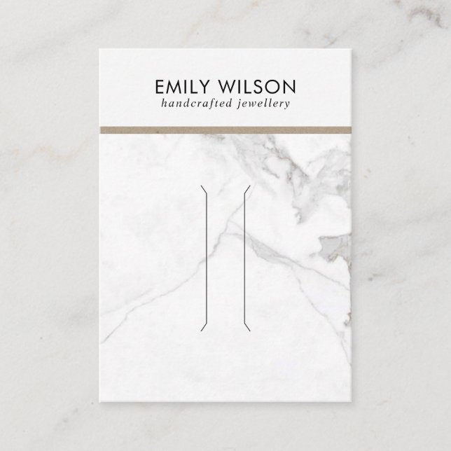 CARTÃO DE VISITA PLACA DE EXIBIÇÃO DO CLIP DO CALACATTA MARBTE BRAN (Frente)