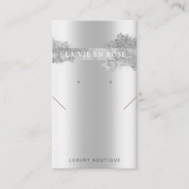 Cartão De Visita Placa de exibição do colar de brinco com brilho mo