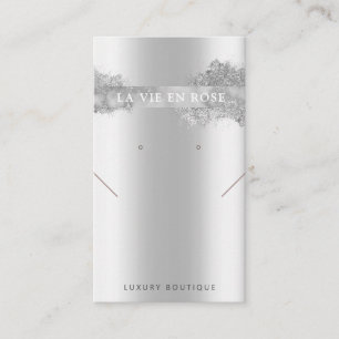 Cartão De Visita Placa de exibição do colar de brinco com brilho mo