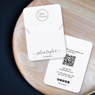 Cartão De Visita Placa de exibição do colar de código QR com logoti