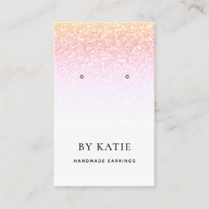 Cartão De Visita Placa de exibição do Rainbow Faux Glitter Earrat