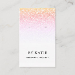 Cartão De Visita Placa de exibição do Rainbow Faux Glitter Earratio