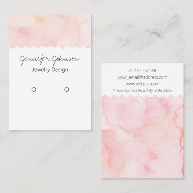 Cartão De Visita Placa de Exibição do Titular da Gravação de Aquare (Frente/Verso)