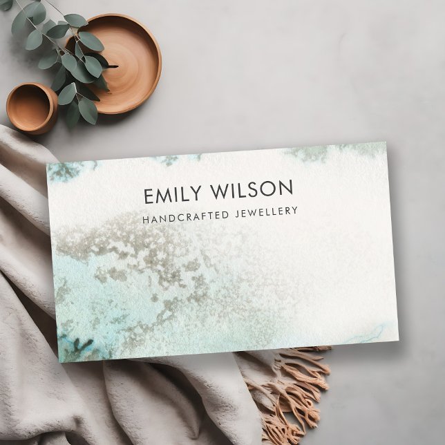 Cartão De Visita Placa de exibição do Vazio Agata Silver Verde Emer (Criador carregado)