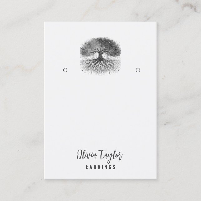 Cartão De Visita Placa de Exibição Orgânica de Árvore Espiritual da (Frente)