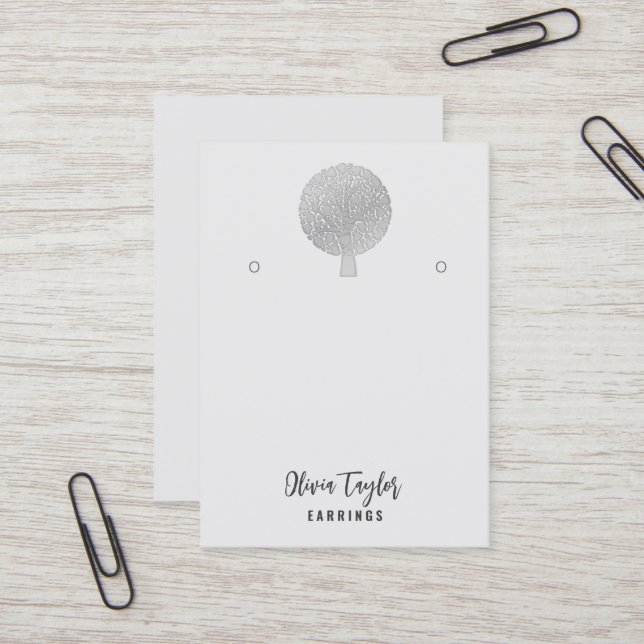 Cartão De Visita Placa de Exibição Orgânica de Árvore Espiritual da (Frente/Verso In Situ)