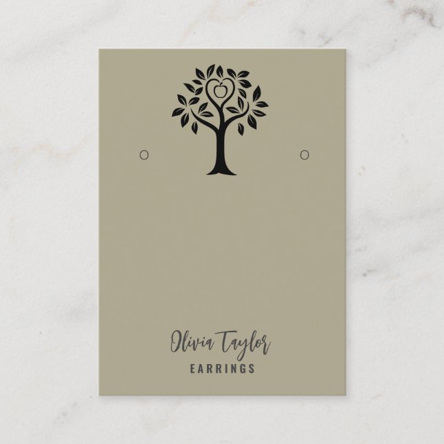 Cartão De Visita Placa de Exibição Orgânica de Árvore Espiritual da (Frente)
