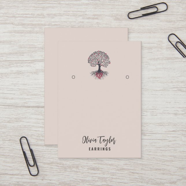 Cartão De Visita Placa de Exibição Orgânica de Árvore Espiritual da (Frente/Verso In Situ)