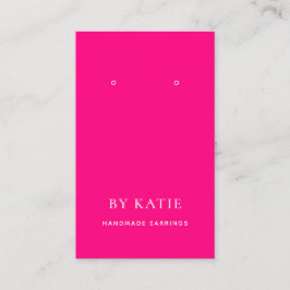 Cartão De Visita Placa de exibição personalizada de leitura rosa-qu