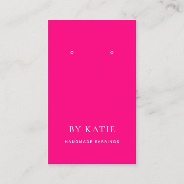 Cartão De Visita Placa de exibição personalizada de leitura rosa-qu (Frente)