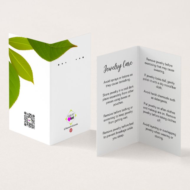 Cartão De Visita Placa de exibição Resin Earring (Interior e exterior)