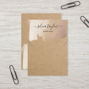 Cartão De Visita Placa de exibição Simples minimalista Earring Neck