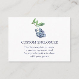 Cartão De Visita Placa de invólucro de Aquarela Blueberry