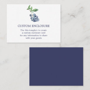 Cartão De Visita Placa de invólucro de Aquarela Blueberry