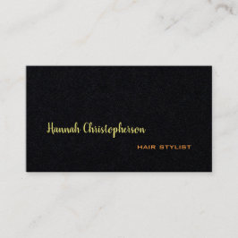 Cartão De Visita Placa de Lista de Cabelos Clássicos Pretos