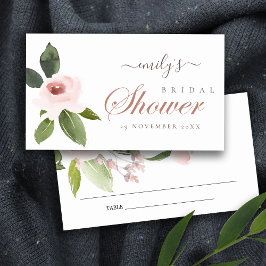 CARTÃO DE VISITA PLACA DE LOCAL DO CHÁ DE PANELA DE ROSE DE PINCO B